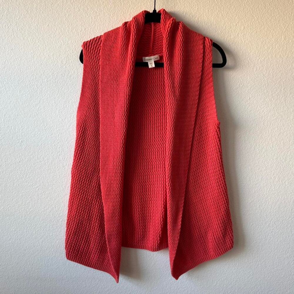 Coral cardigan vest